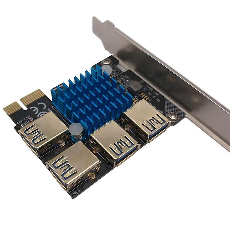 Pcie 1 to 4 Pci Express Riser Card, Pci-e 1x to External 4 Usb 3.0