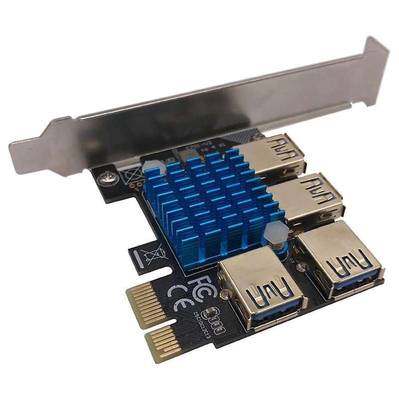 Pcie 1 to 4 Pci Express Riser Card, Pci-e 1x to External 4 Usb 3.0