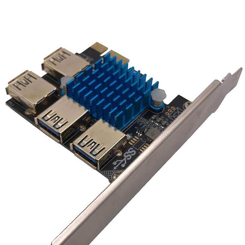 Pcie 1 to 4 Pci Express Riser Card, Pci-e 1x to External 4 Usb 3.0