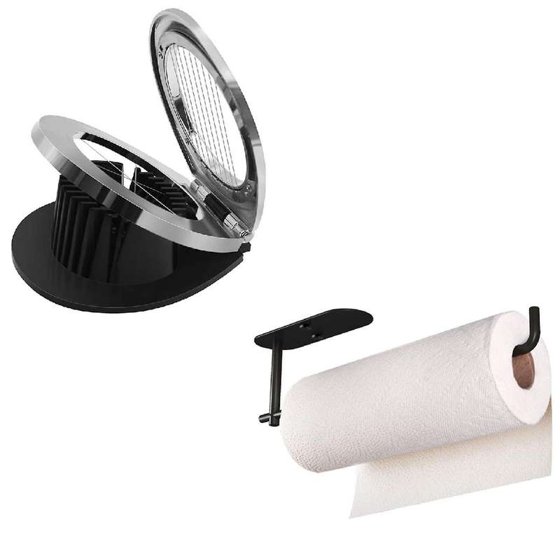 Paper Towel Holder Under Cabinet- Self Adhesive Or Drilling,black
