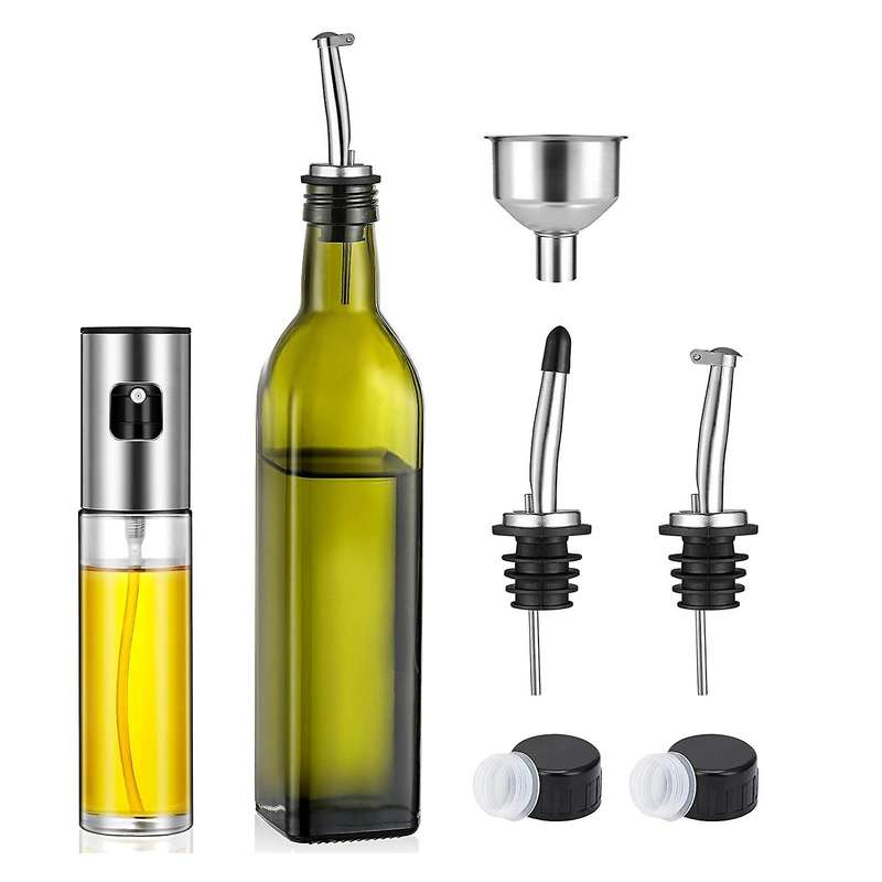 Olive Oil Dispenser 17 Oz and Oil Sprayer Bottle 100 Ml