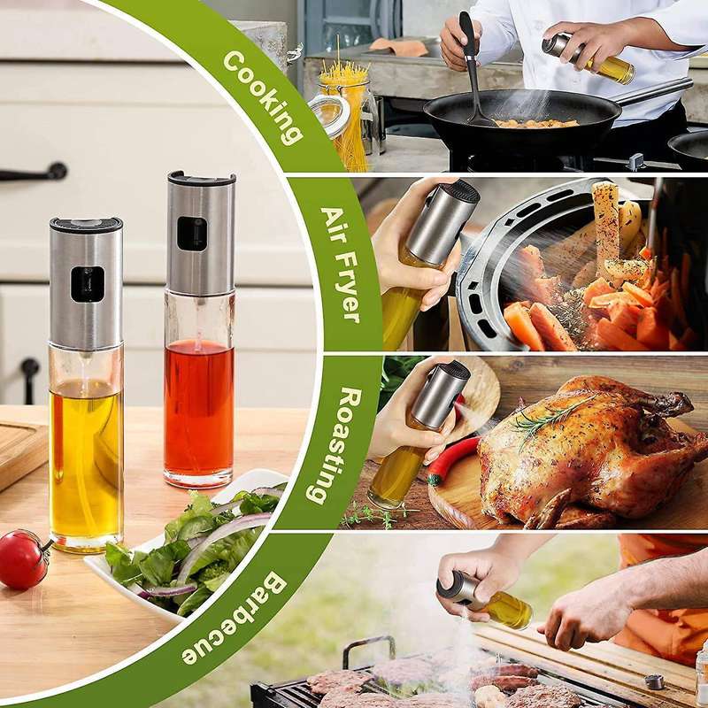 Olive Oil Dispenser 17 Oz and Oil Sprayer Bottle 100 Ml