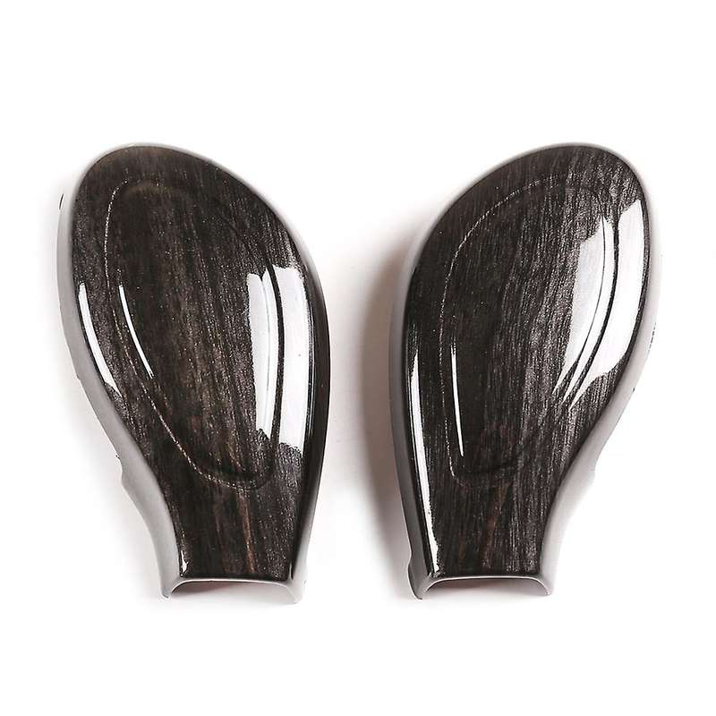 Car Gear Shift Knob Head Cover Trim Sticker(black Wood Grain)
