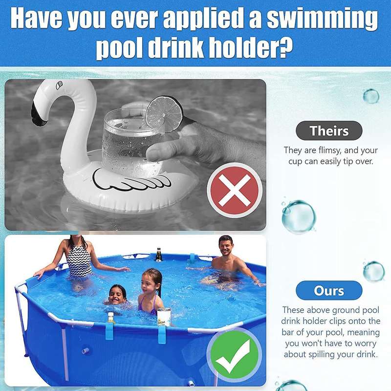 4 Pieces Poolside Cup Holder Fits 2 Inch Bar