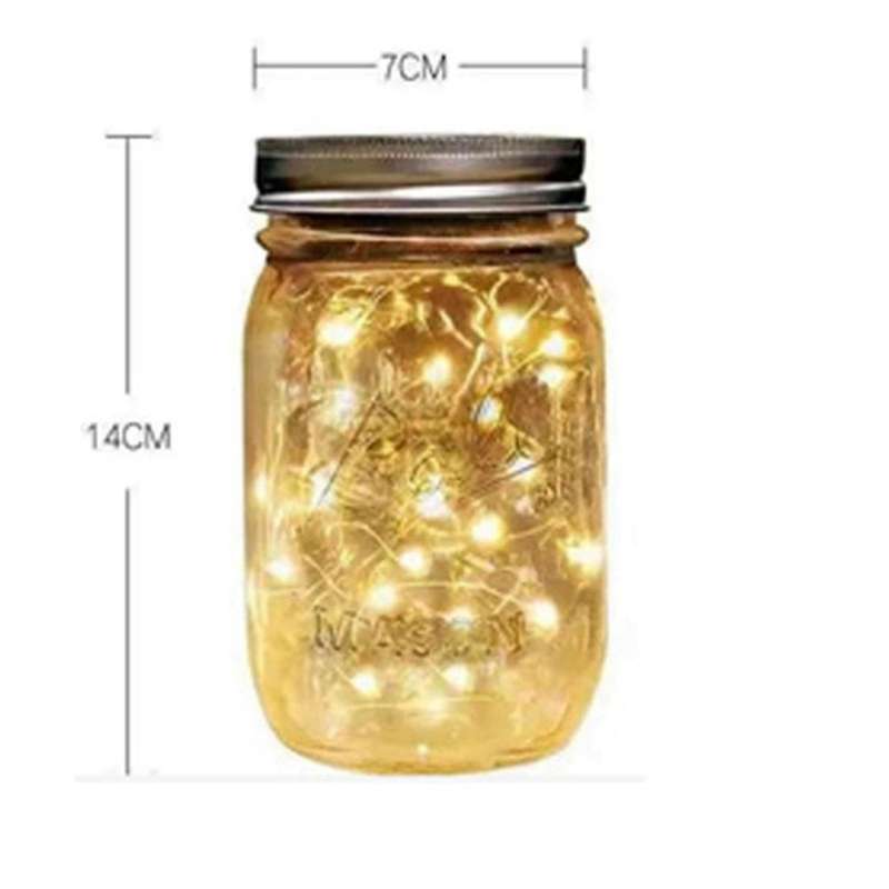 2 Pack Solar Mason Jar Light for Outdoor Garden Decoration (warm)