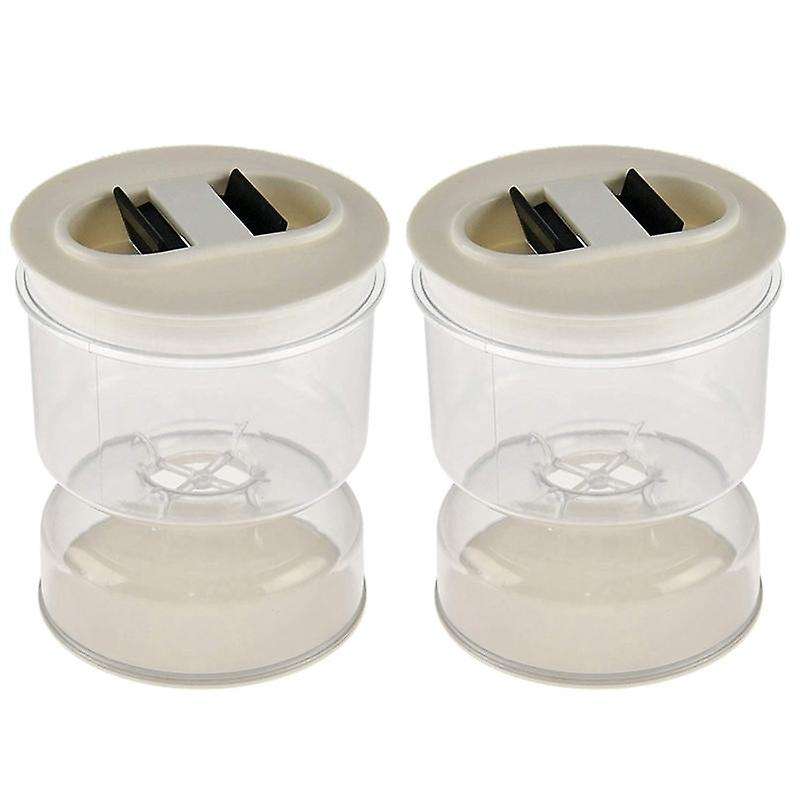 2x Dry and Wet Dispenser Pickles and Olives Hourglass Jar Container