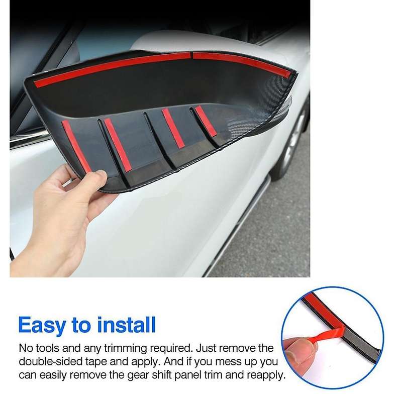 For Toyota Mirror Cover Cap Trim Decor Sticker Accessories, Black