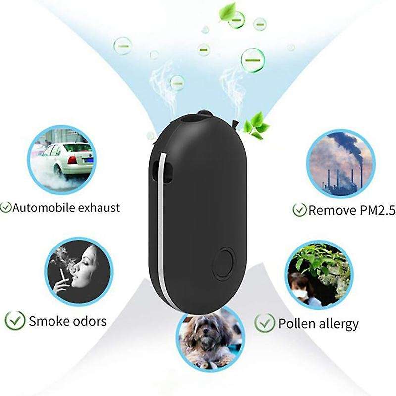 6.5 Million Negative Ion Purifier Personal Wearable Mini White