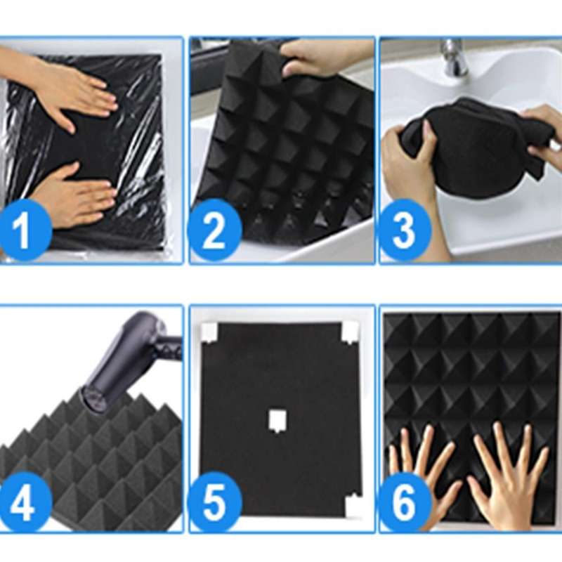24pcs 30x30x2.5cm Sound Insulation Cotton Sound Insulation Foam