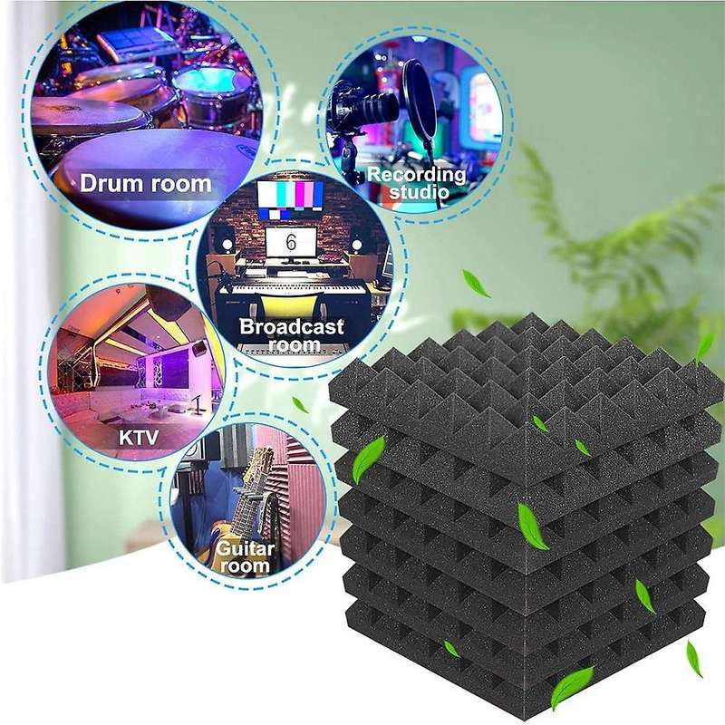 24pcs 30x30x2.5cm Sound Insulation Cotton Sound Insulation Foam