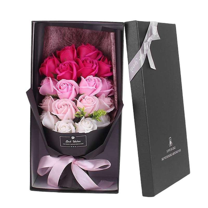 Valentine's Day Gift Artificial Forget-me-not Roses Bouquet Gradient