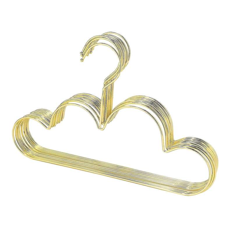 10pcs Non Slip Toddlers Clothes Hanger Golden Kids Cloud Shape Hanger