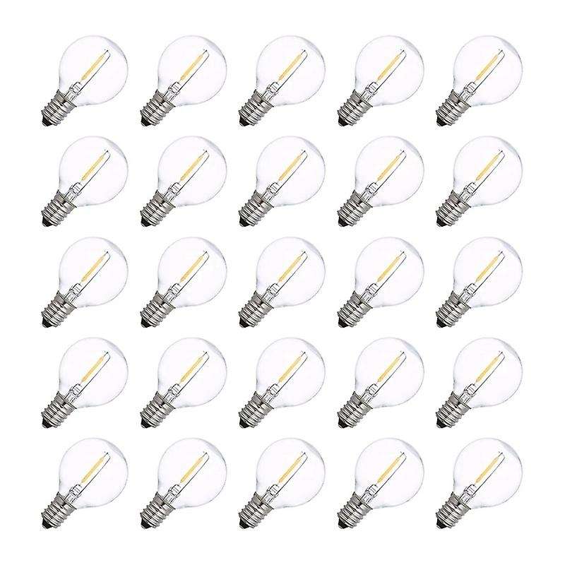 25pcs Led G40 E14 Replacement Bulbs 0.6w 2700k Led Filament Light