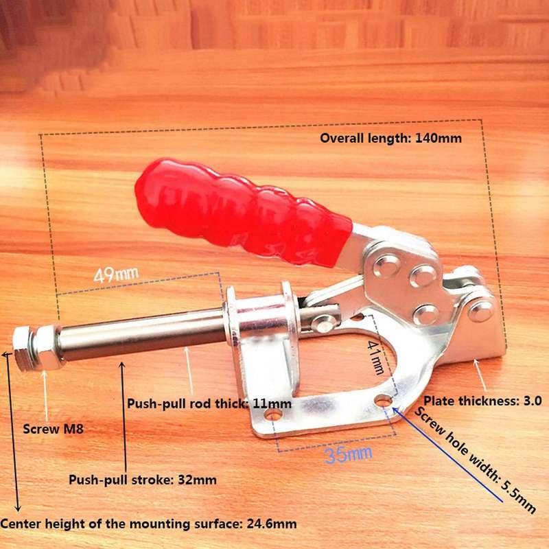201b Antislip Red Horizontal Clamp 201-b Quick Release Tool 4pcs