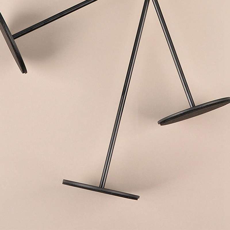 Modern Gold with Black Metal Candle Holders Wedding Home Decor,d