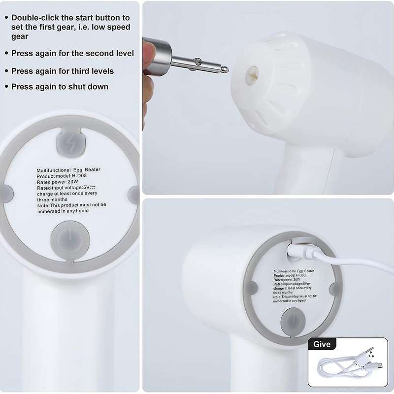 Wireless Mixer Electric Handheld for Baking Cake Mixer Mini B