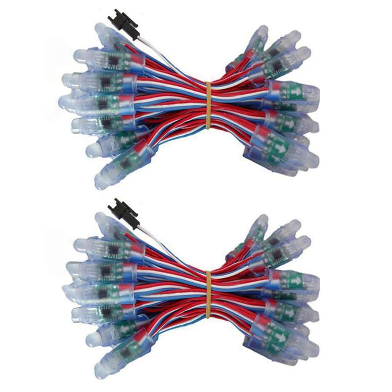 100pcs 12mm Lc1903 Full Color Led Pixel Light Module Dc 5v Ip68