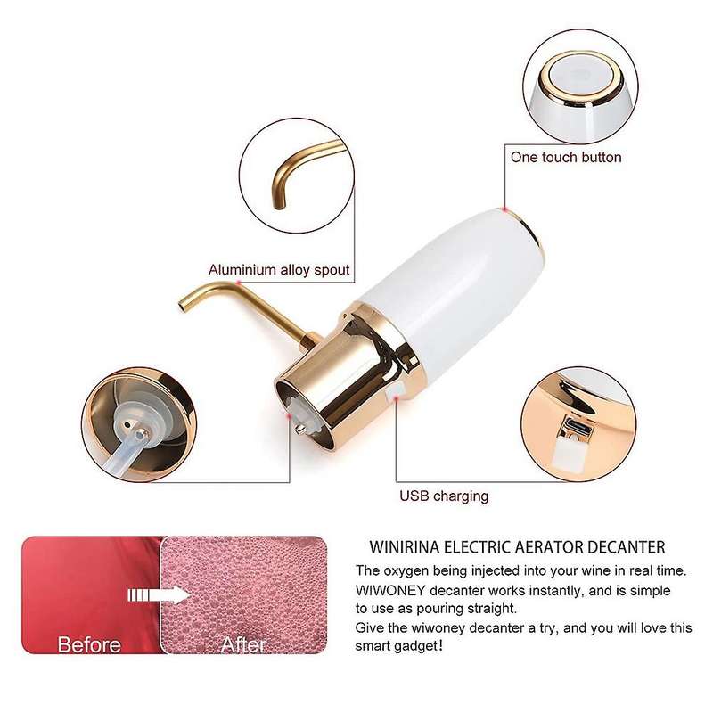 Electric Wine Aerator Pourer Automatic Smart Decanter Dispenser A