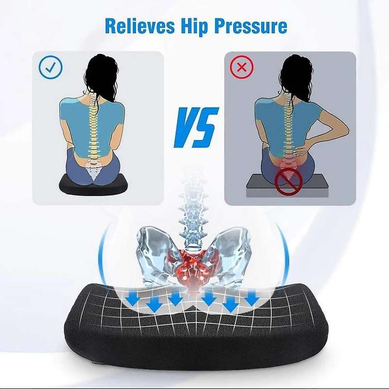 Car Seat Cushion Memory Foam Mat for Auto Office Chair Back