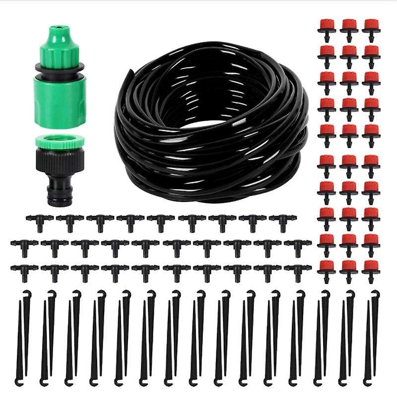 25m Diy Mini Drip Irrigation System Garden Hose Dripper Connector
