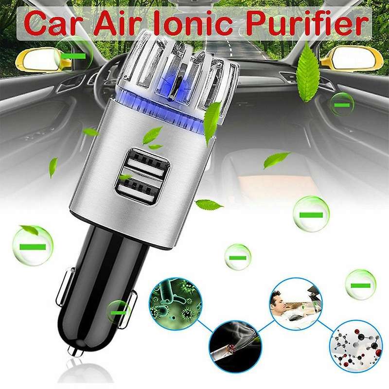 2 In 1 Car 2 Usb Fresh Air Ionic Purifier Oxygen Bar Ozone Ionizer