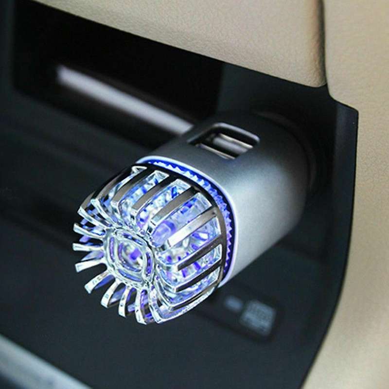 2 In 1 Car 2 Usb Fresh Air Ionic Purifier Oxygen Bar Ozone Ionizer