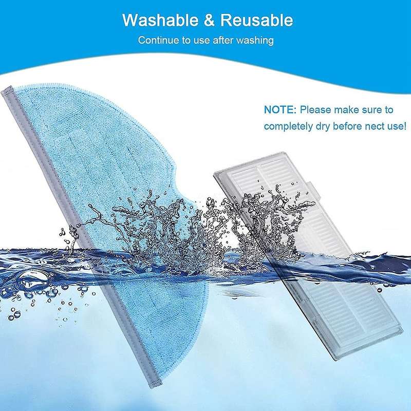 15 Pcs Side Brush Filter Mop Pads for Xiaomi Roborock S7 T7s T7s Plus