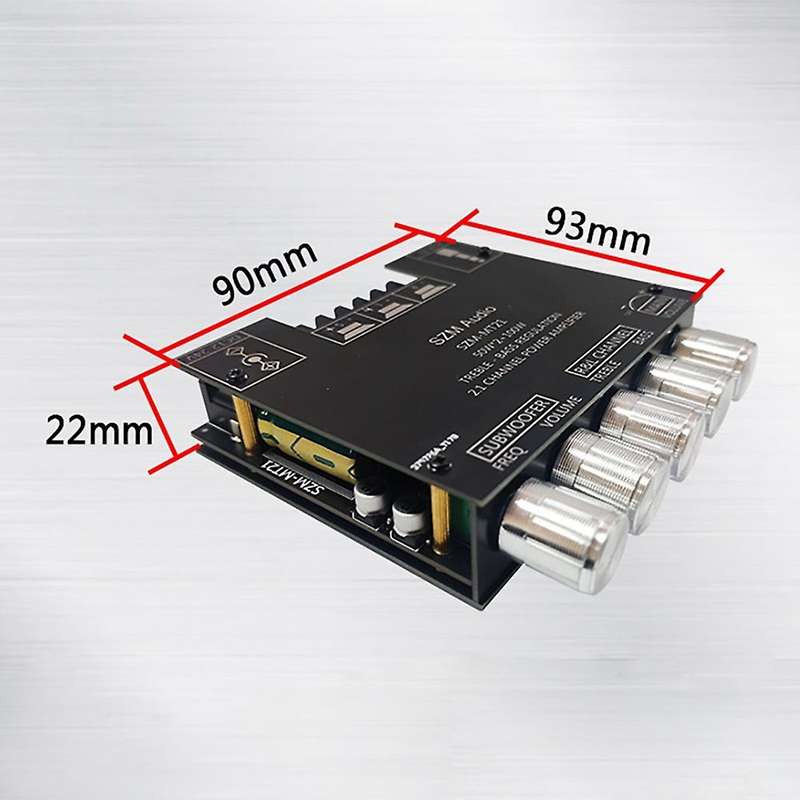 Mt21 2.1 Channel Bluetooth 5.0 Subwoofer Amplifier Board Bass Amp Aux