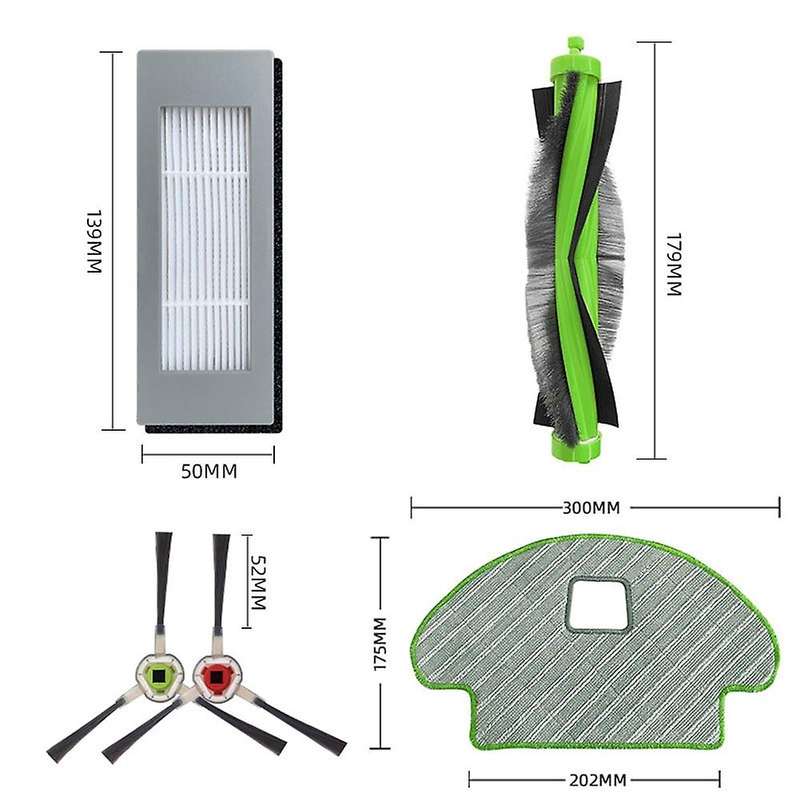 Main Side Brush Mop Cloths Filter for Irobot Roomba Combo113 Robotic
