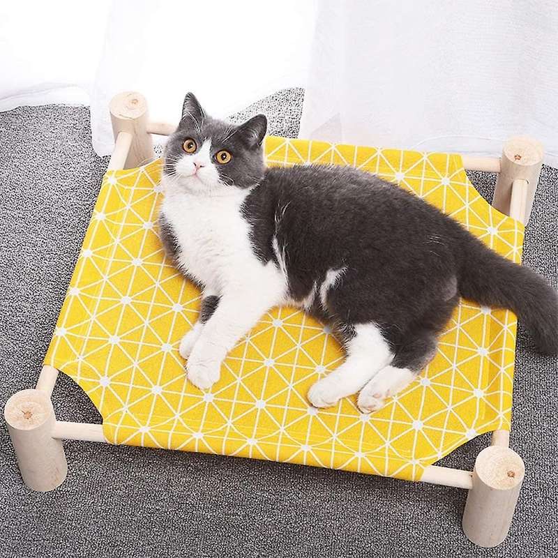 Cat Hammock Bed, Solid Wooden Removable for Cats and Puppies