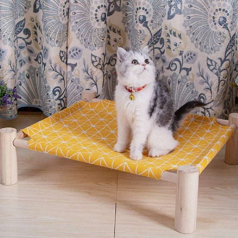 Cat Hammock Bed, Solid Wooden Removable for Cats and Puppies