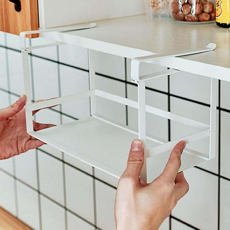 Under-shelf Spice Cabinet Hanger Shelf Seasoning Bottle Holder Black