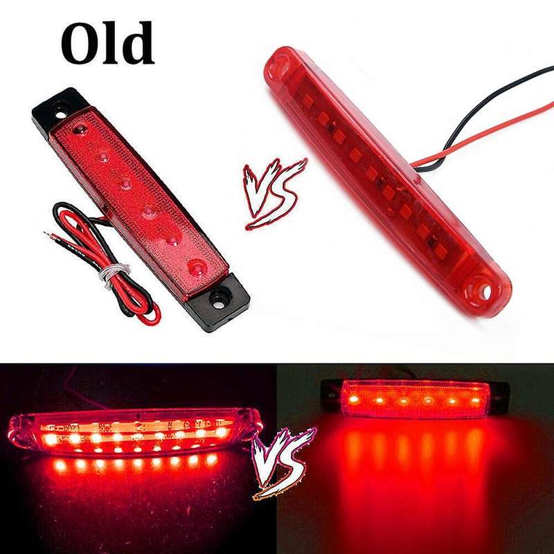 30x Red Amber White 9 Led Side Marker Lights for Truck Trailer Lorry
