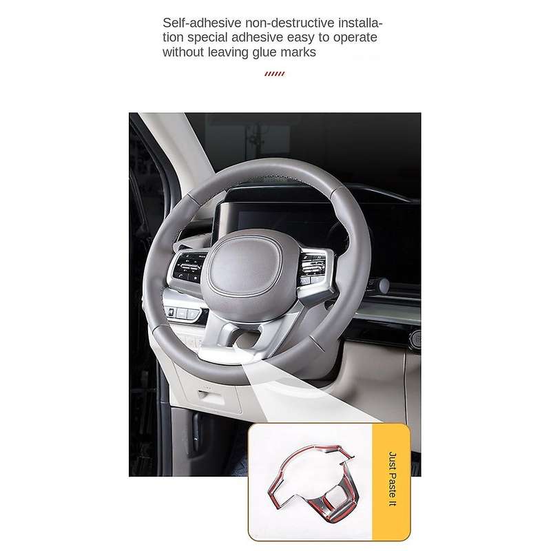 Car Steering Wheel Panel Cover for Kia Carnival Ka4 Carbon Fiber