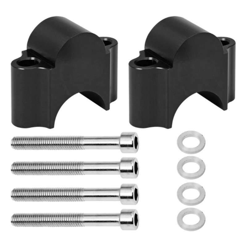 Motorcycle Handlebar Riser Mount Handle Clamp Universal 22mm Silver