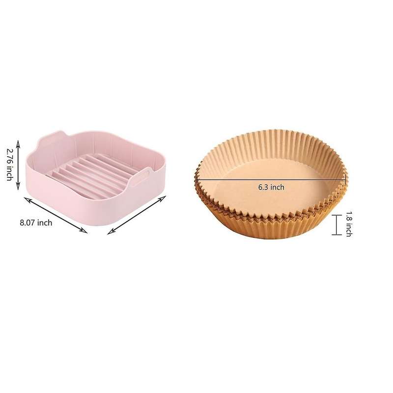Air Fryer Silicone Pot and Air Fryer Disposable Paper Liner B
