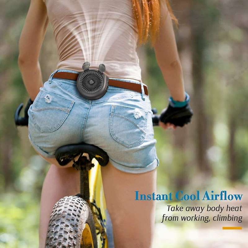 5000mah Battery Personal Waist Clip Portable 3 Speed, Quiet, Usb Fan