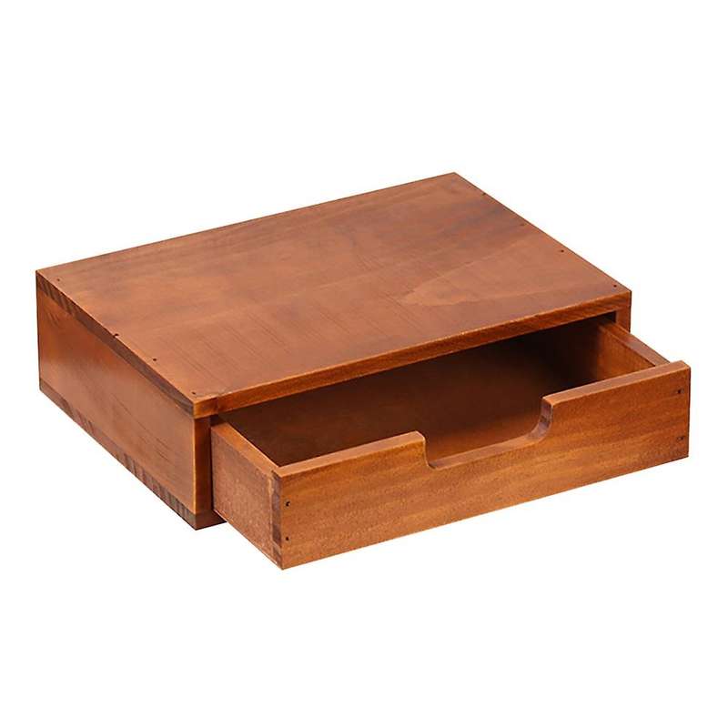 Wooden Desktop Drawer Storage Box Office Desktop Storage Cabinet C