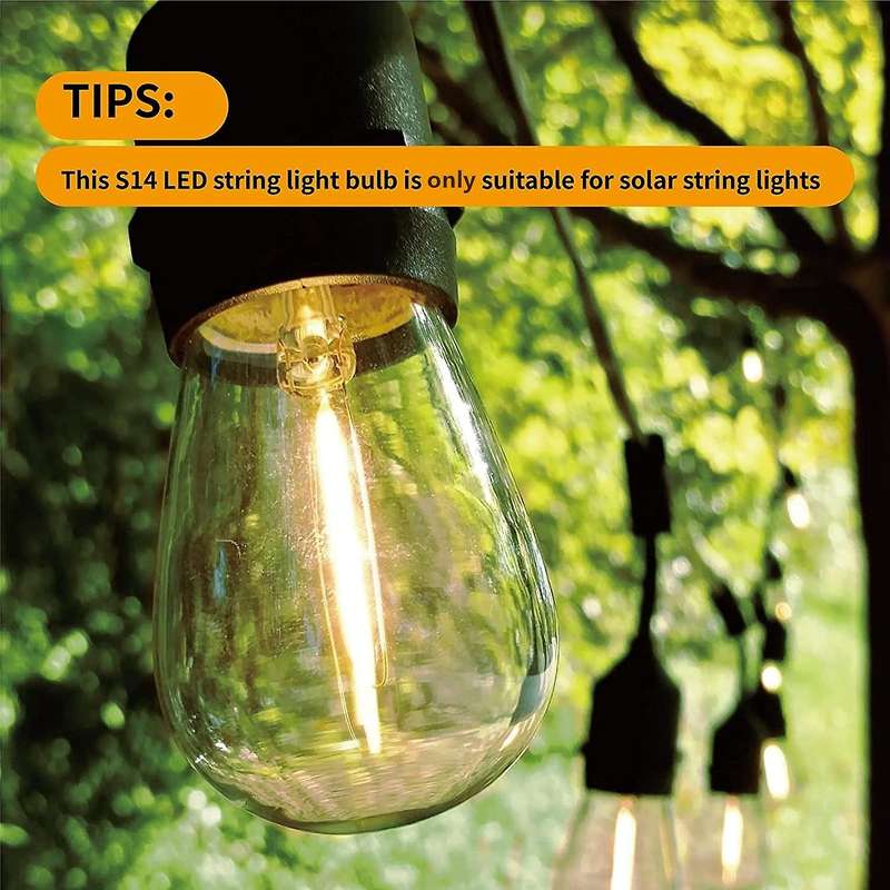 24 Pack 3v Led S14 Replacement Light Bulbs, Solar String Light Bulbs