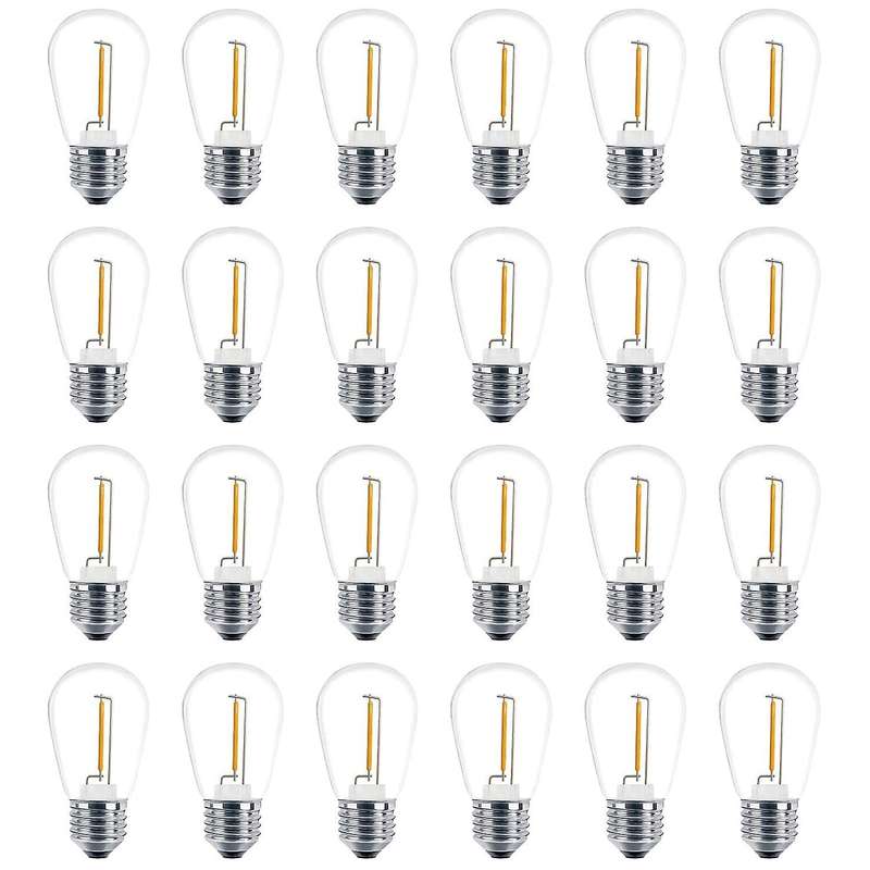 24 Pack 3v Led S14 Replacement Light Bulbs, Solar String Light Bulbs