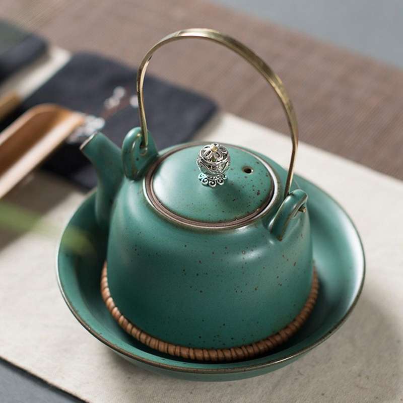 Ceramic Kettle Japanese Retro Teapot Home for Home for Office C