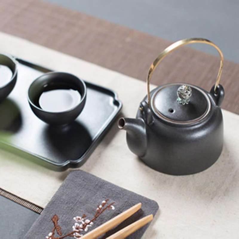 Ceramic Kettle Japanese Retro Teapot Home for Home for Office C