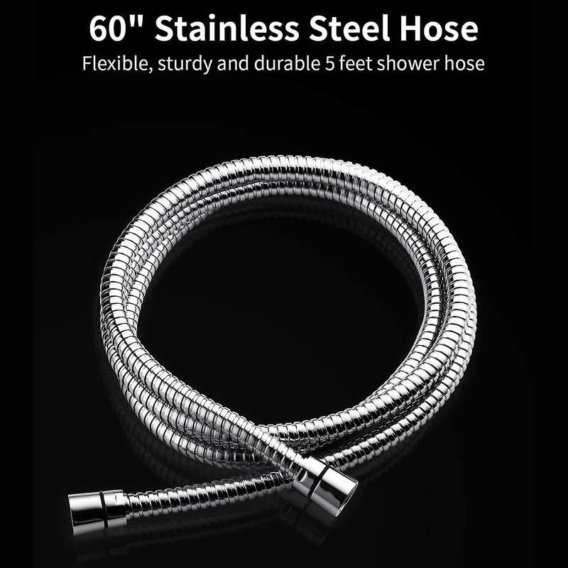 High Pressure Shower Head with Pause Mode and Massage Spa, 5 Settings