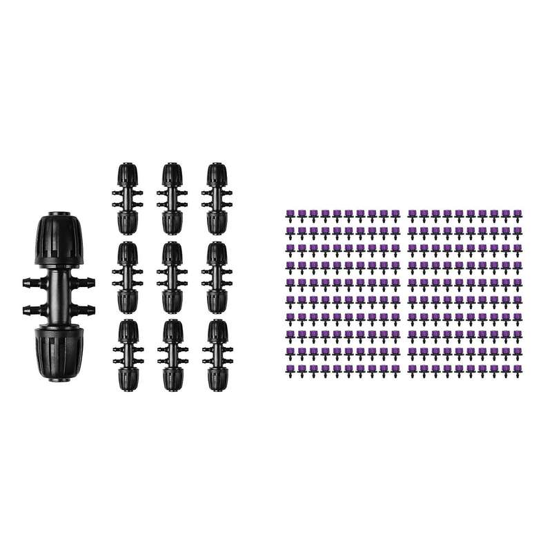 10pcs Barbed Tee 1/2 Inch to 1/4 Inch Irrigation Tube Anti-drop
