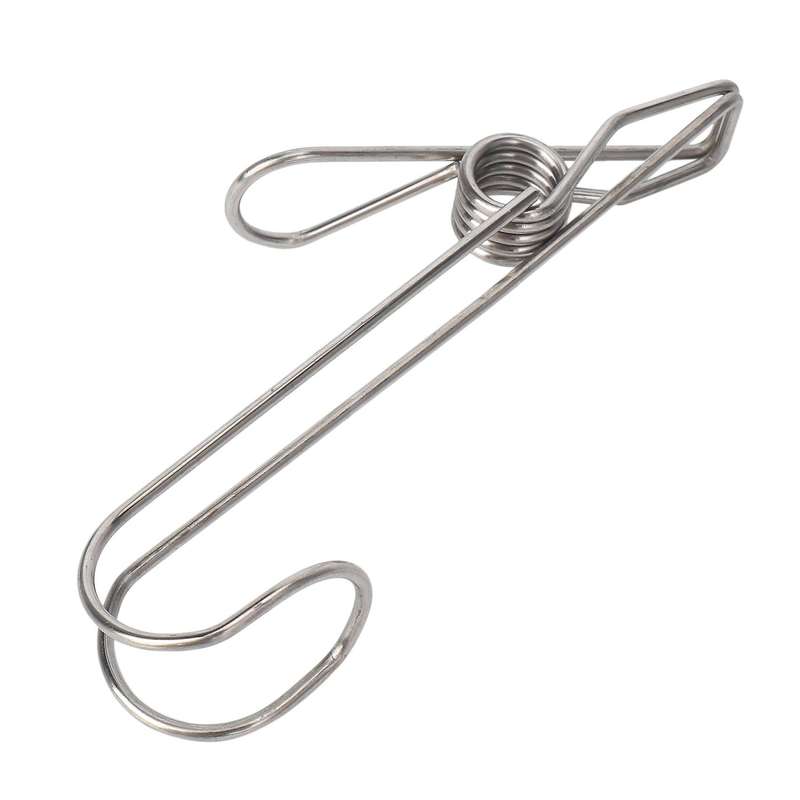 40pc Metal Long Tail Clip with Hooks Clothes Pins for Kitchen Office