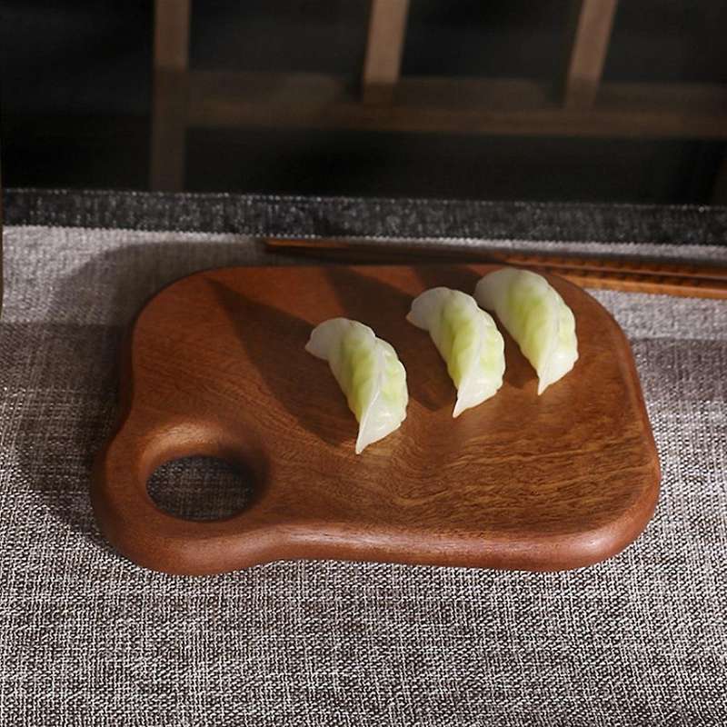 Simple Ebony Wood Cutting Board Kitchen Household Cutting Board, L