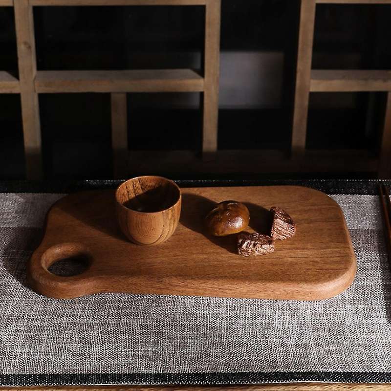 Simple Ebony Wood Cutting Board Kitchen Household Cutting Board, L