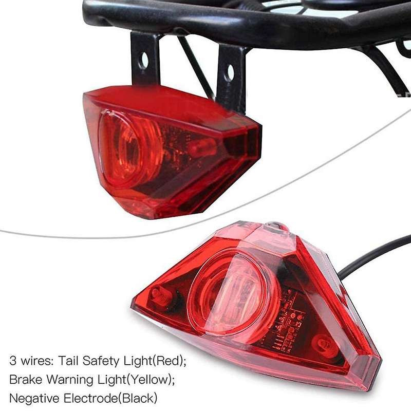 2x Ebike Brake Rear Light Electric Bicycle Tail Light Dc6v 12v 24v