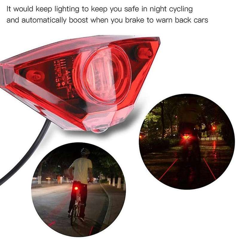 2x Ebike Brake Rear Light Electric Bicycle Tail Light Dc6v 12v 24v