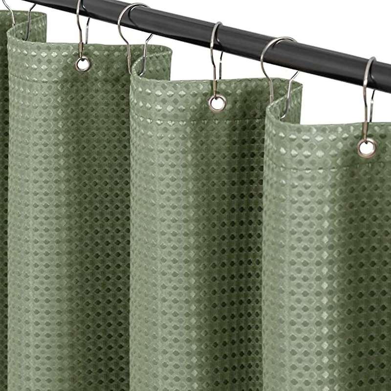 Sage Green Shower Curtain, Water-repellent, 12 Metal Grommets,72x72in